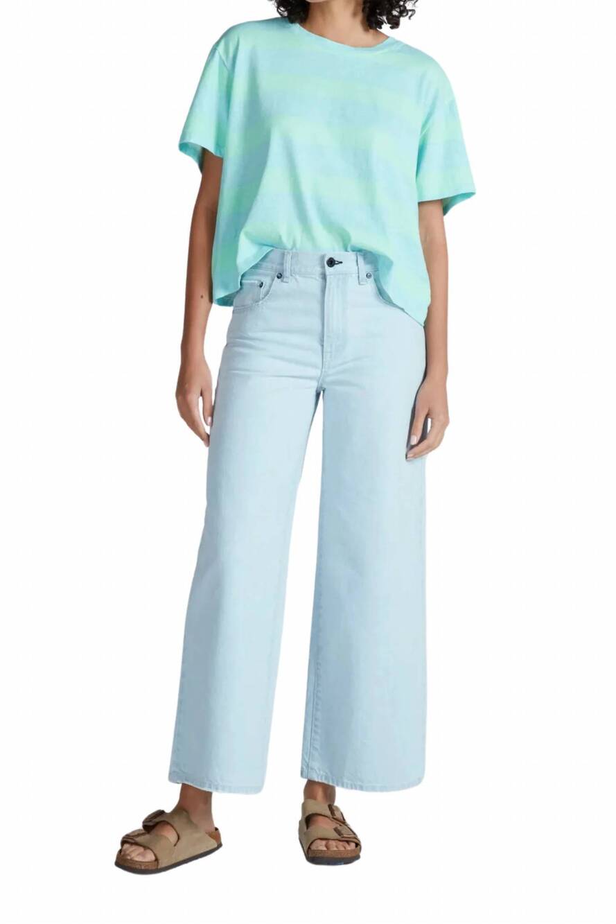 NEW ASKK NY crop atomic wide leg jeans in bleachout